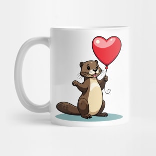 Otter Heart Balloon - Valentines Day Mug